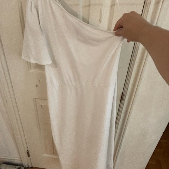 Who What Wear White One-Shoulder Dress - Picture 2 of 2